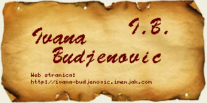 Ivana Buđenović vizit kartica